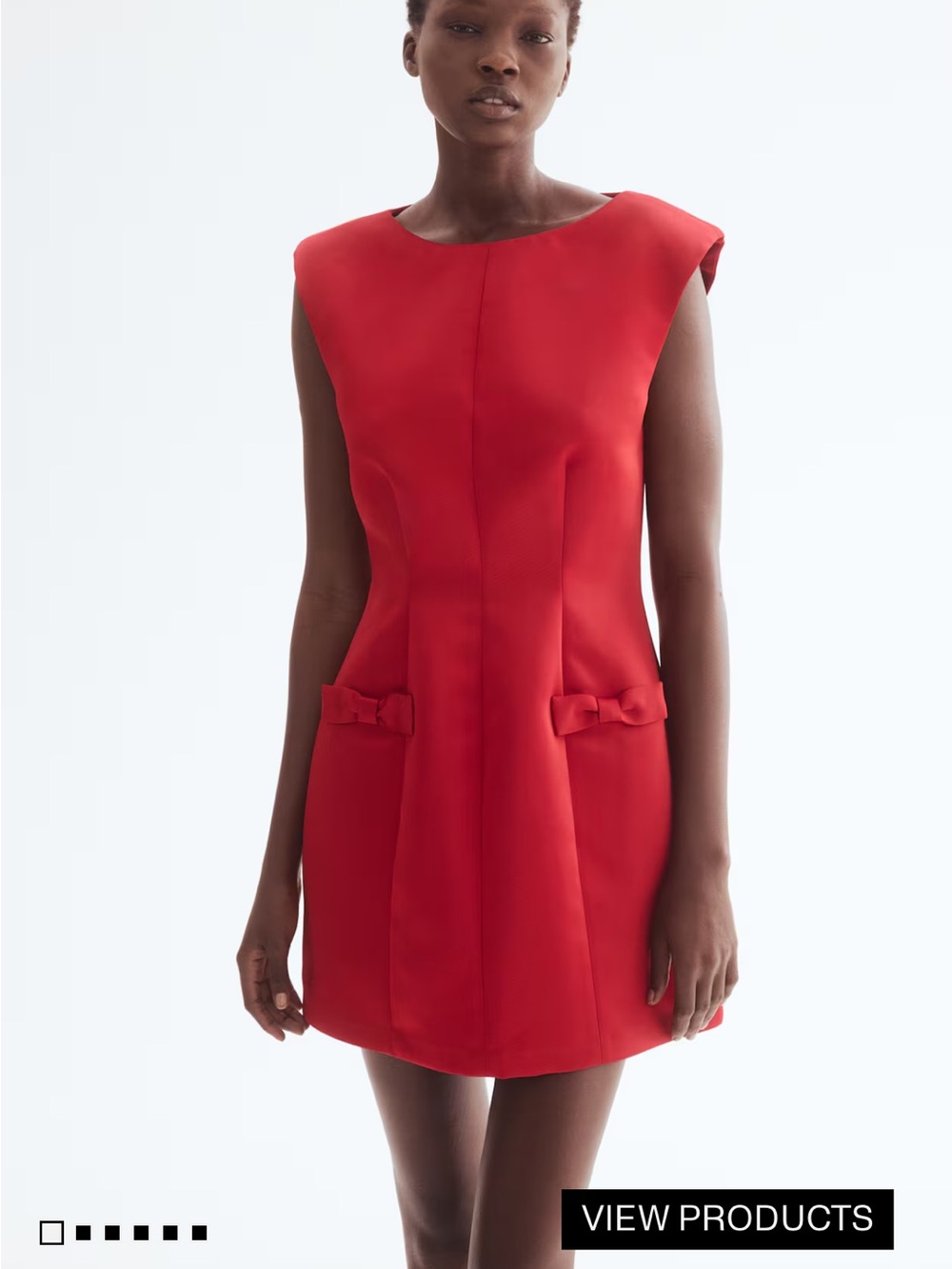 H&M Red Sleeveless Dress with Bow